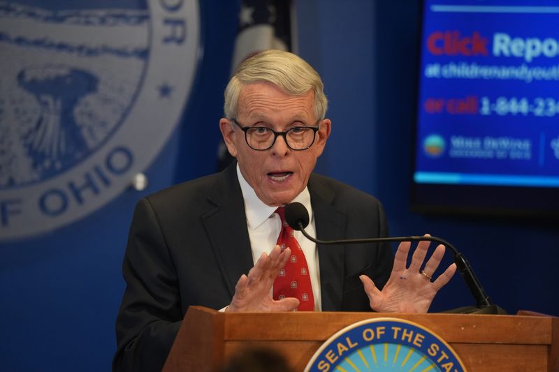 Ohio Gov. Mike DeWine warned that eliminating local property taxes could lead to higher taxes elsewhere, such as a 20% tax on sales.