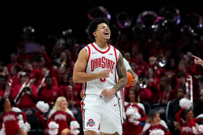 Ohio State guard John Mobley is 53 for 128 on his 3-point attempts this season (41.4%).