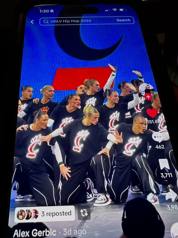 The University of Cincinnati dance team went viral on social media for its national championship performance.