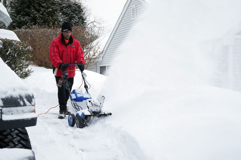 Gary Cornell, 57, uses a snowblower to clear his driveway after yesterday's snowstorm Jan. 26, 2026 in Croton-on-Hudson. Cornell said this was his fourth time clearing the snow since the snow began.