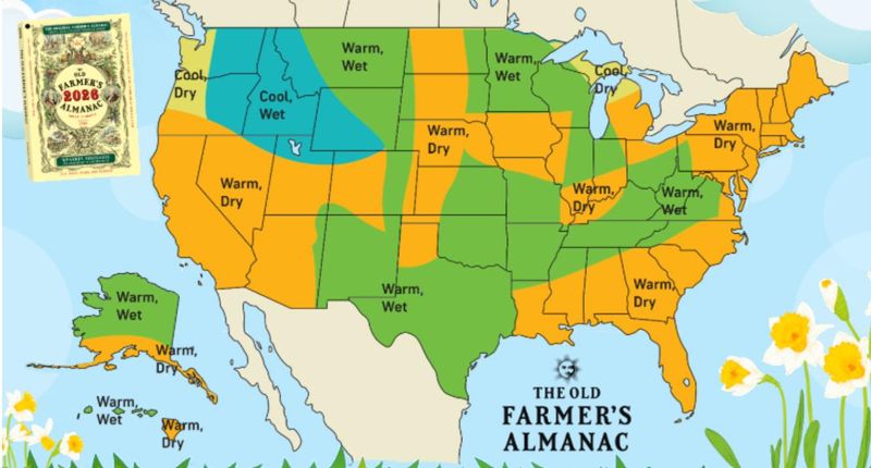 The Old Farmer's Almanac's 2026 spring predictions are here, with warmer-than-expected weather forecasted for most of the country.