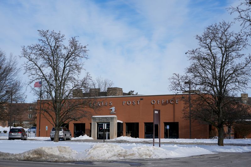 The local United States Post Office in Hamilton Township, Ohio, on Friday, Jan. 30, 2026.