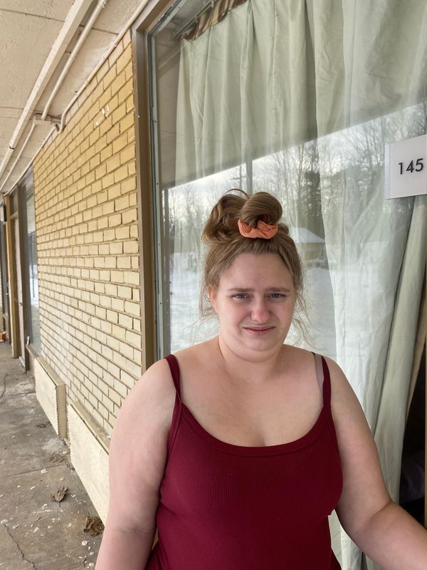 Charity Hopkins said the water drips enough in the shower to fill a bucket for flushing the toilet, but The Mansfield Inn at 880 Laver Road has been without water for over a week.