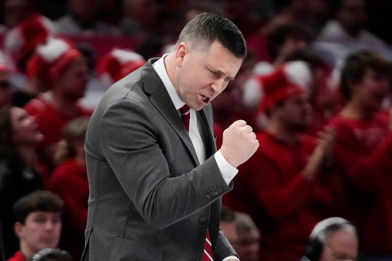 Ohio State Buckeyes head coach Jake Diebler reacts during the second half of the NCAA men's basketball game against the Michigan Wolverines at the Schottenstein Center in Columbus on Feb. 8, 2026. Ohio State lost 82-61.