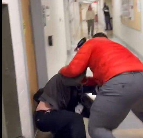 Luke M. Perez, an assistant professor affiliated with Ohio State's Salmon P. Chase Center for Civics, Culture and Society, was placed on administrative leave after tackling an unnamed cameraman with DJ Byrnes, a local left-leaning blogger, to the ground during a Feb. 9 incident.