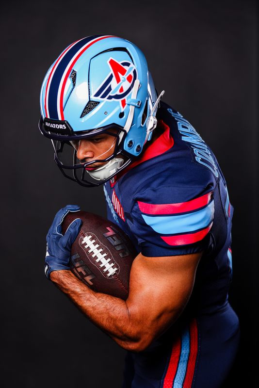 These are the Columbus Aviators uniforms for their inaugural 2026 season in the United Football League.