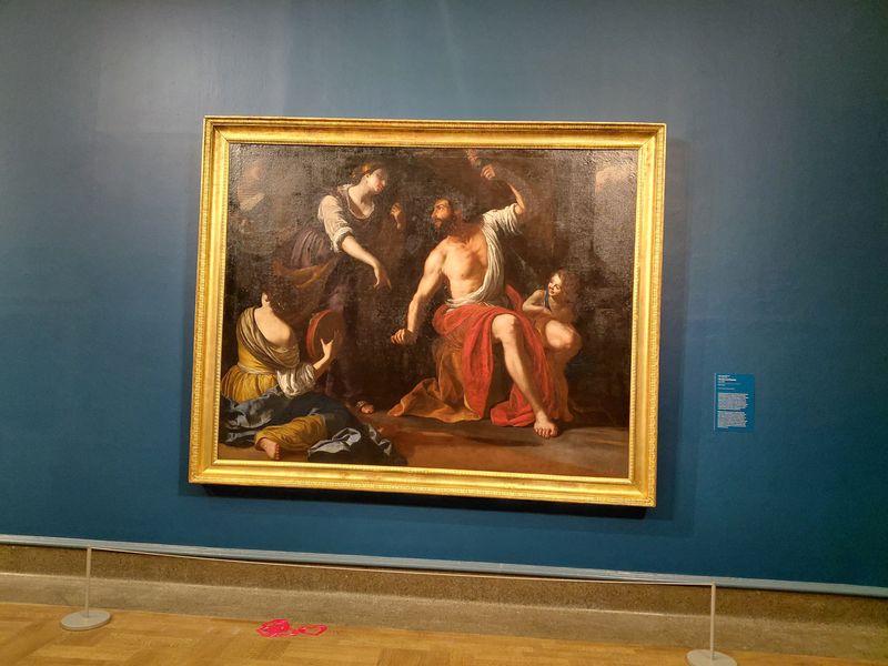 Artemisia Gentileschi's "Hercules and Omphale" (about 1635-1637): oil on canvas