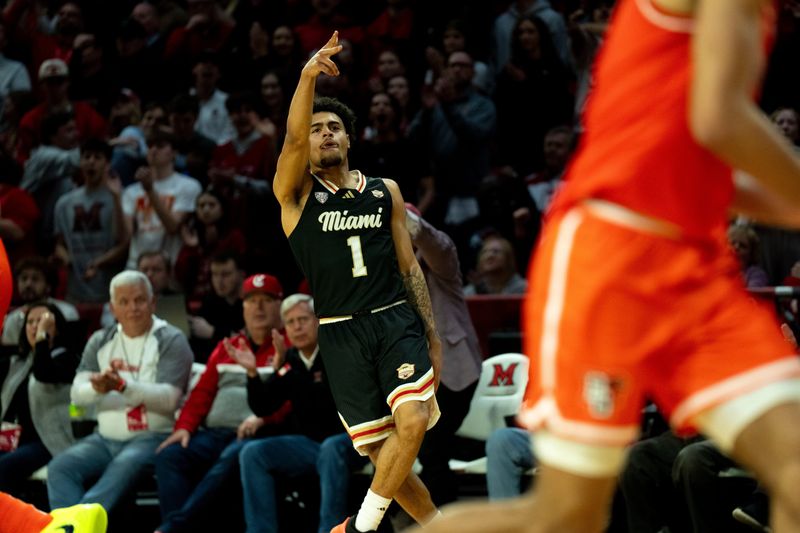 Miami freshman guard Trey Perry, shown in the game against Bowling Green, hit what proved to be the game-winning shot in the RedHawks' 69-67 victory over Western Michigan Feb. 27.