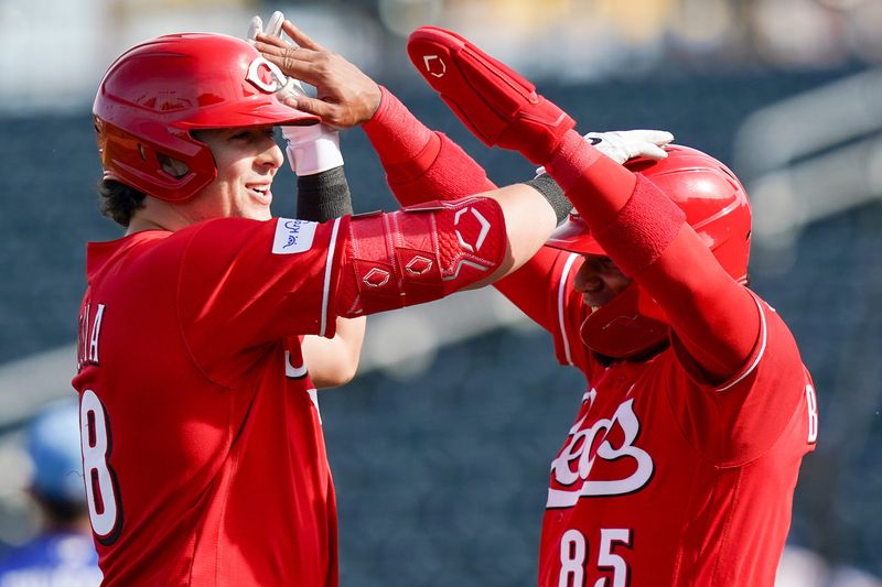 The Reds lost Michael Toglia, left, to a dislocated right shoulder making a diving catch in the first inning of the series opener against the Diamondbacks in Arizona Friday, Aug. 21.