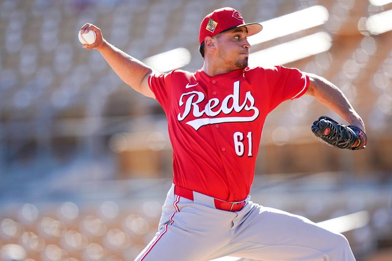Right-handed pitcher Julian Garcia pitched for the Reds during 2026 Spring Training.