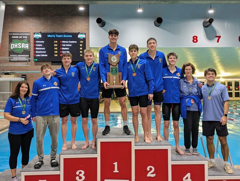 Ontario boys finished as state runner-up at the Division II swim meet at Canton McKinley's C.T. Branin Natatorium.
