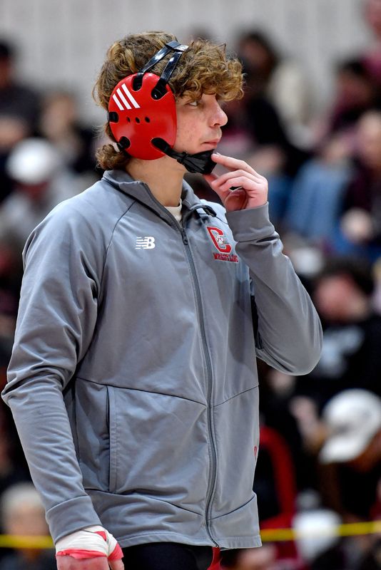 Crestview's Brayden Parrigan is headed to the Division III state wrestling tournament after taking fourth in the 138-pound weight class at the Rossford District on Saturday, March 7, 2026.