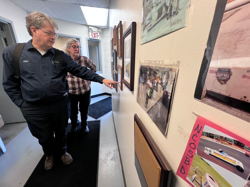John and Cindy Fort walk the hall recalling the history of the family business.