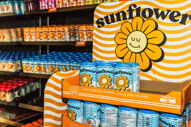 Fifty West Brewing Co. in Cincinnati sells a line of THC seltzers called Sunflower.