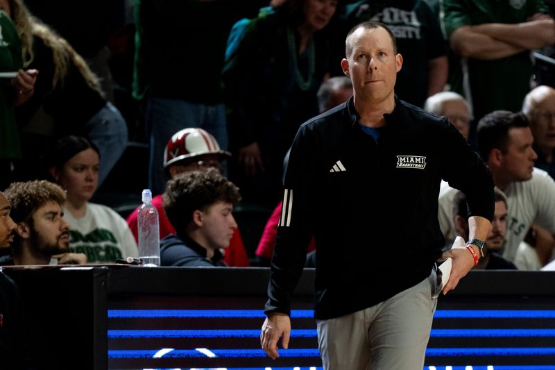 Miami RedHawks head coach Travis Steele