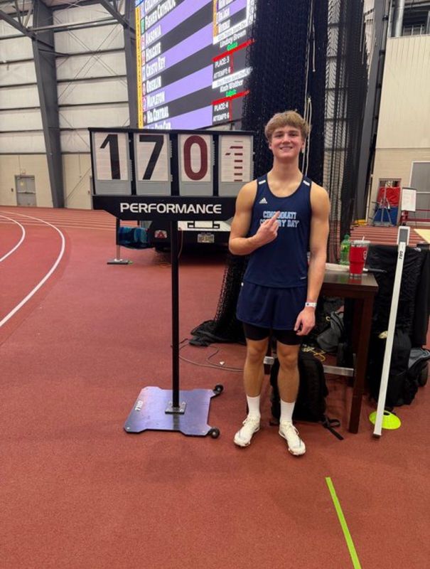 Cincinnati Country Day’s Luke Schneiber won the 2026 Division IV indoor pole vault state title, clearing a height of 17 feet, 0.25 inches.