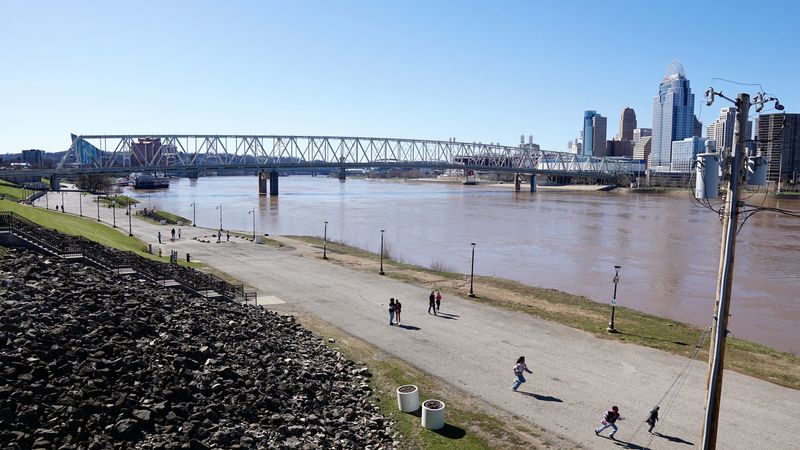 Festival Park seen from Newport on the Levee on March 8, 2026.