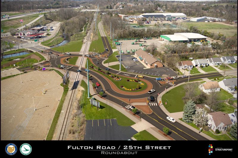 The City of Canton is planning a roundabout at the intersection of Fulton Road, 25th Street and Harrison Avenue, with construction expected in 2029.