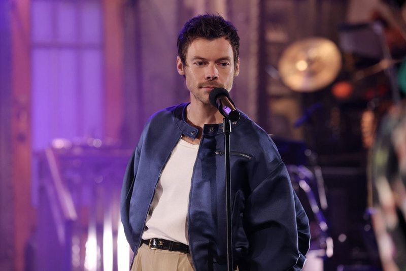 Harry Styles during promos for "Saturday Night Live" on March 10, 2026.