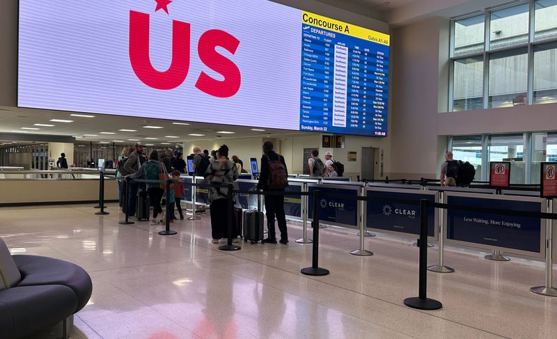 The security line at John Glenn Columbus International Airport's Concourse A was moving as normal on Sunday, March 22. President Donald Trump announced March 22 that he's sending Immigration and Customs Enforcement agents to assist understaffed Transportation Security Administration employees starting March 23 amid the ongoing partial government shutdown.