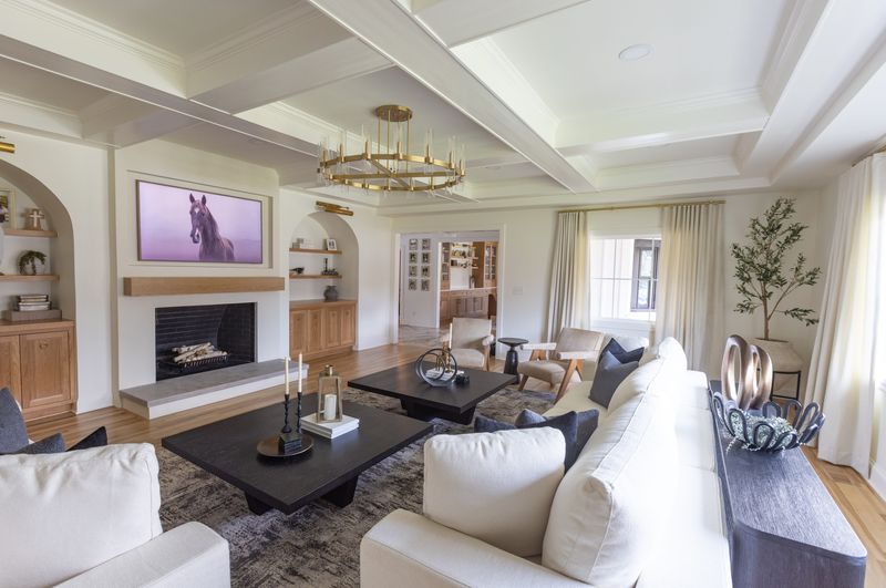 Drew and Melissa Basil's living room in their Upper Arlington renovated home.