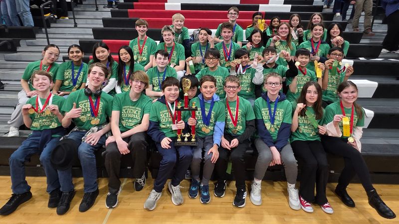 The Hudson Middle School Science Olympiad team