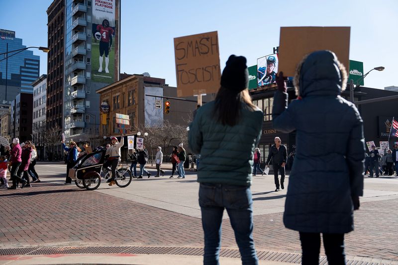 A large crowd turned out for the third No Kings protest at the Statehouse Saturday afternoon, Mar 28, 2026.