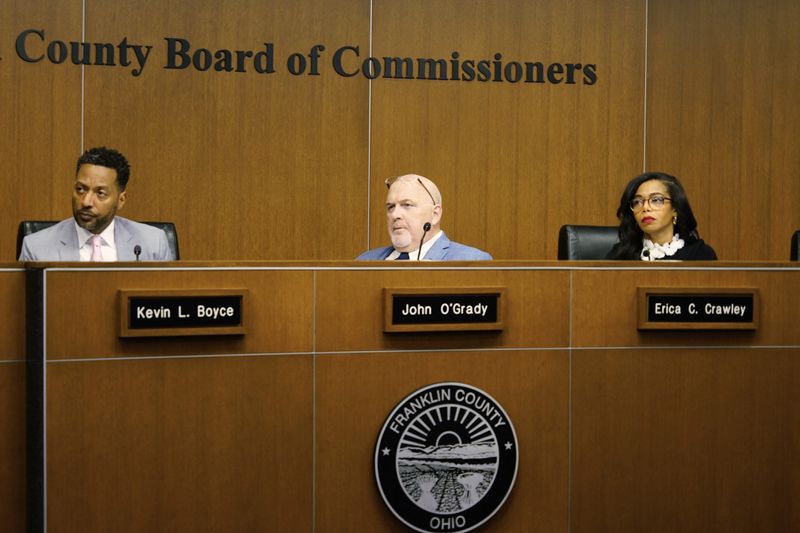 The Franklin County Board of Commissioners, seen here in a file photo, voted on April 21 to approve a deal with private investors seeking a National Women's Soccer League expansion franchise.