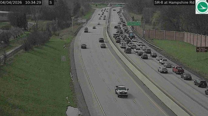 A traffic camera posted on the Ohio Department of Transportation's website shows traffic being diverted following an accident April 4.