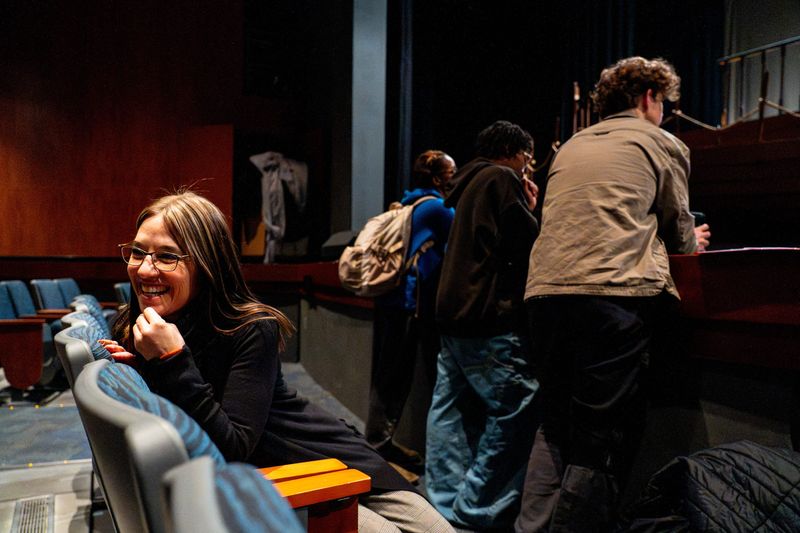 Lisa Henderson, director of Disney’s “The Little Mermaid,” gets ready for rehearsal at the Firestone Community Learning Center Theater.