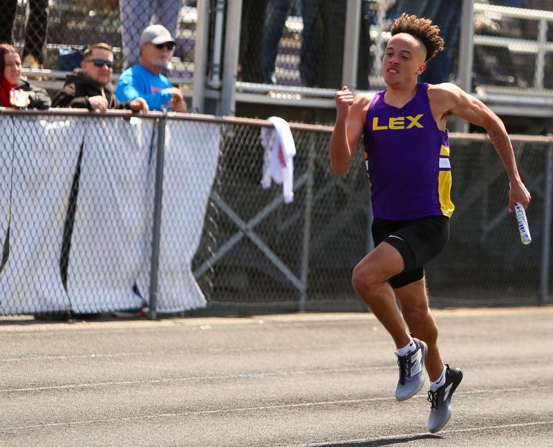 Lexington's Latrell Hughes helped the Minutemen win another team trophy at the 51st Ray Mitchell Lexington Track and Field Invitational on Saturday, April 11, 2026.