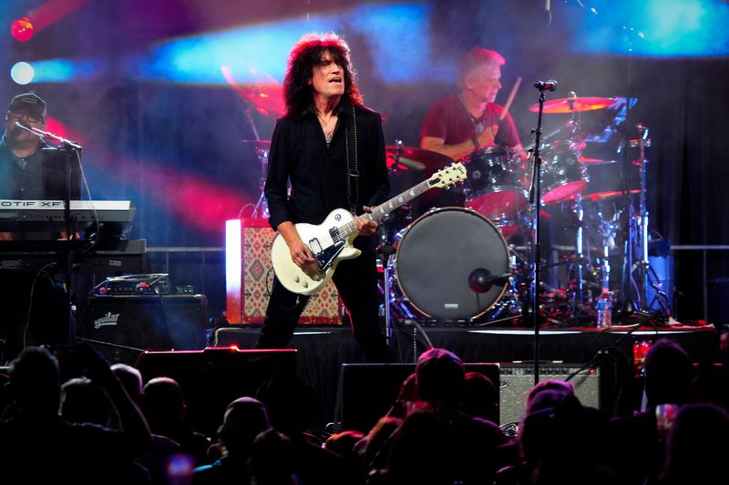 Tommy Thayer of KISS plays with Sixwire during Alice Cooper's annual spring fundraiser for Alice Cooper's Solid Rock Teen Center at Las Sendas Golf Club in Mesa on April 11, 2026.