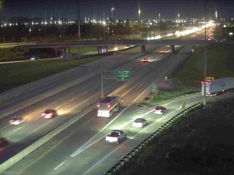 An Ohio Department of Transportation live traffic camera shows vehicles at the Interstate 70 and Interstate 270 interchange on Columbus' West Side on March 13, where I-270 west was closed for a crash.