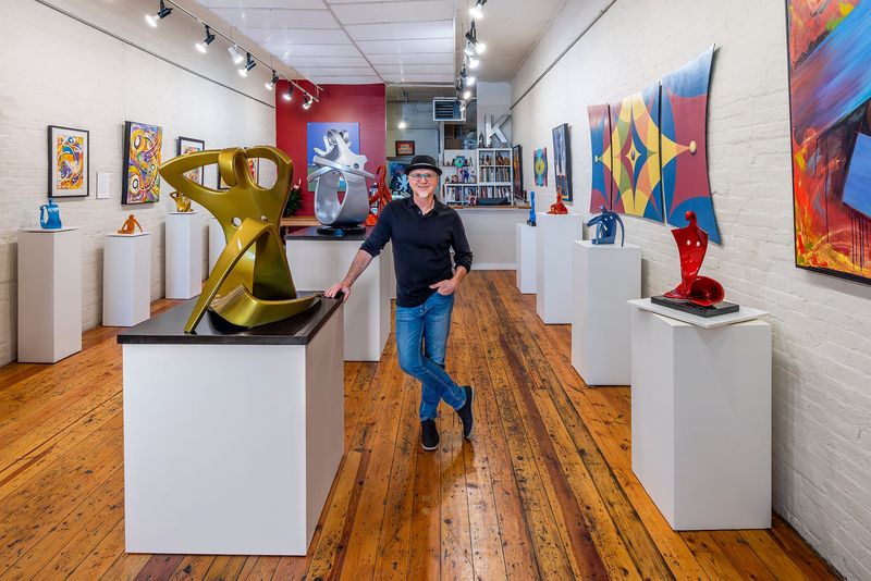 Paul Kroner stands inside his studio, dubbed Studio Kroner, in Over-the-Rhine. He is set to host is first solo exhibition in the space since opening it in 2021.