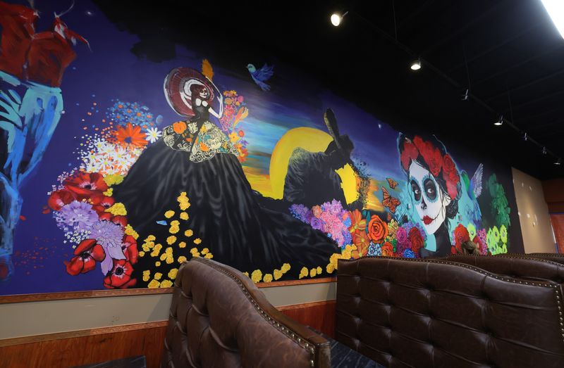 A large mural will greet diners once El Tenampa opens later this year. The interior of the restaurant will have a theme similar to that of a Mexican home. The restaurant's chairs, booths, and tables were shipped in from Guadalajara.