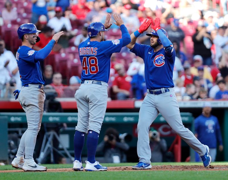 P.J. Higgins (48) scored three runs and knocked in three more against the Reds at Great American Ball Park in the 2022 season-finale. He would have to wait four more seasons until his next MLB appearance.