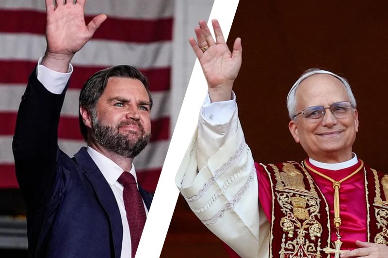 Vice President JD Vance (left) and Pope Leo XIV (right) are the most prominent American Catholics in the world.