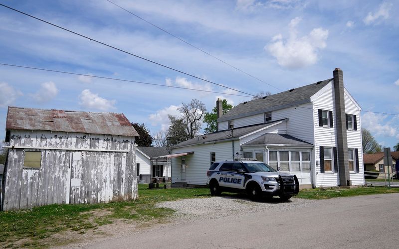 The Gratis, Ohio, police station on North East Street. The chief and another officer from Gratis traveled to Cincinnati to do immigration-related "wellness checks" at schools.