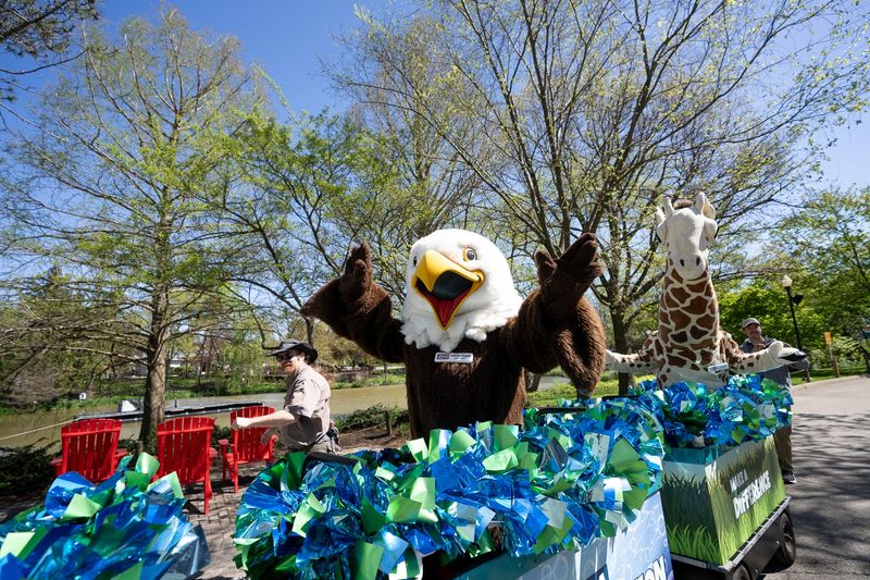 Character ambassadors at the Columbus Zoo and Aquarium will cruise the grounds in a musical train during the annual Earth Day Celebration Weekend on April 24-25. The event will also offer live music, parties, zookeeper talks, activity booths, and more.