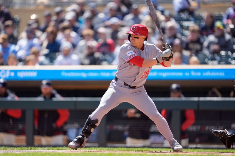 TJ Friedl tied the game in the ninth with a bases-clearing double that made it 4-4. The victory improved the Reds to 14-8 and kept them in first place in the NL Central.