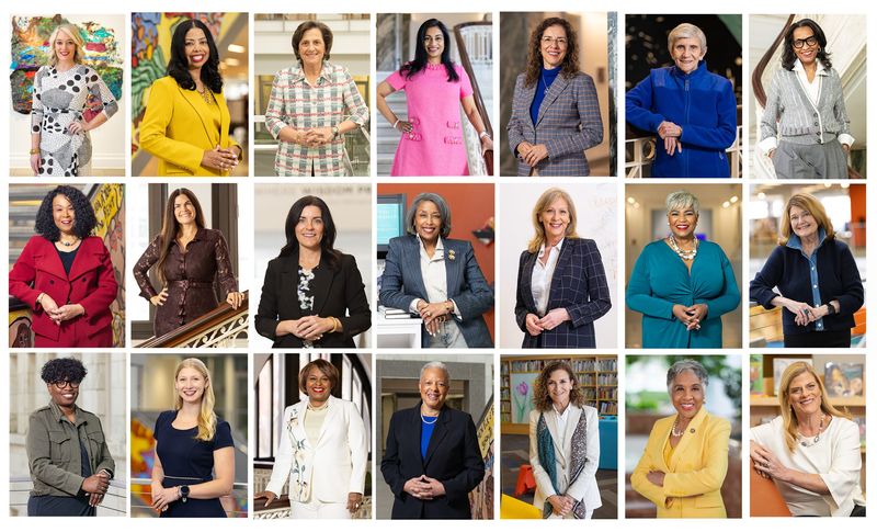The 2026 class of Inspiring Women from Columbus Monthly and Columbus CEO, from left: top row – Betsy Goldstein, Doreen DeLaney Crawley, Francie Henry, Dr. Laxmi Mehta, Lilleana Cavanaugh, Ellen Mosley-Thompson, Donna James; middle row – Yvette McGee Brown, Kate Finley, Lauren Hagan, Kimberly Lee Minor, Catherine Harper Lee, Stephanie Matthews, Connie Schultz; bottom row – LaKesha Wyse, Melanie Barrett, Margaret Finley, Kathy Starks, Tanny Crane, Joyce Beatty and Donna Teach