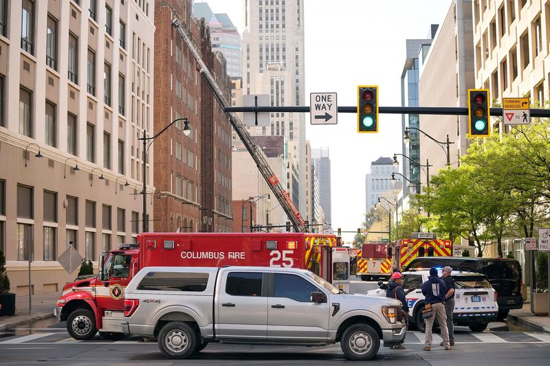 Columbus firefighters responded to a report of a fire near the intersection of High Street and Long streets in downtown Columbus on April 21. The Columbus firefighters union and a resident say the city's fire division has staffing and equipment issues, but the division disputes most of those claims.