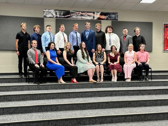 Eighteen members of Minerva High School's Class of 2026 were honored as the class' Top 10% during an April 13 event at the school. The members each selected their "honored educator," and spotlighted how the teacher or coach had contributed to their educational success.