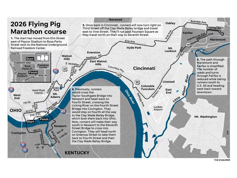 2026 Flying Pig Full Marathon course