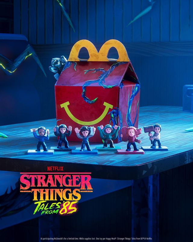 McDonald's "Stranger Things: Tales from '85" Happy Meals will be sold at McDonald's this spring in the US.