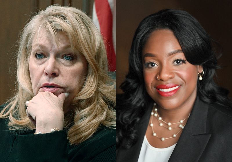 Summit County Judge Kelly McLaughlin, left, is running against L. Mialon Morris in a heated race for judicial robes.