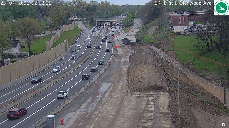State Route 8 at Glenwood Avenue in Akron is seen on April 25, 2026.