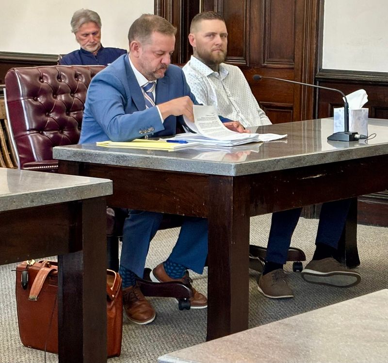 Defense attorney Keith Melvin and Ryan Bowen of Zanesville appeared in Coshocton County Common Pleas Court, where Bowen received an aggregate prison term of seven to nine years in prison for charges including two counts of felonious assault.
