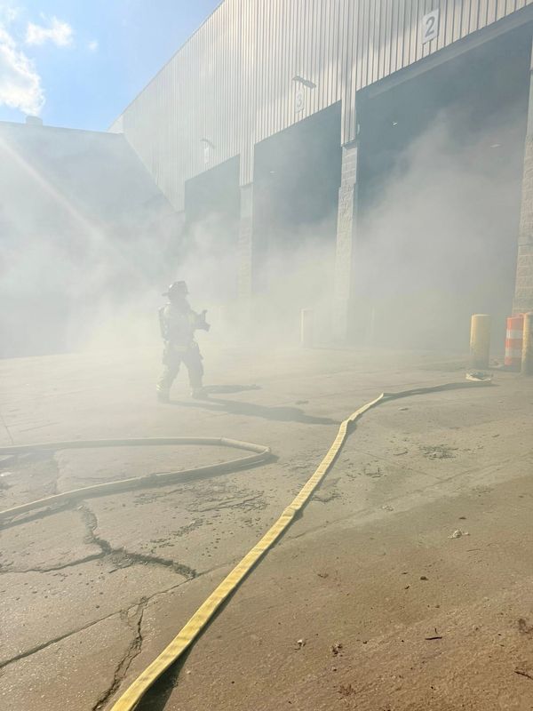 Firefighters from several Medina County department fought a fire Tuesday at the Medina County Central Processing Facility in Westfield.