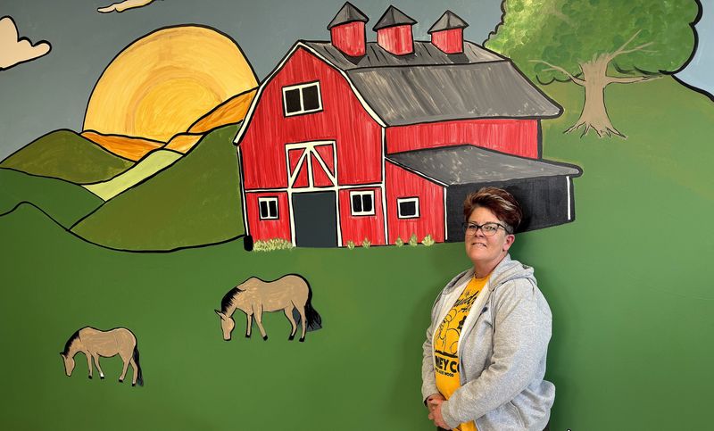 Marion County artist Jodi Castillo is painting murals for The Explore-It-Torium Children’s Museum, 244 S. Main St. in downtown Marion.